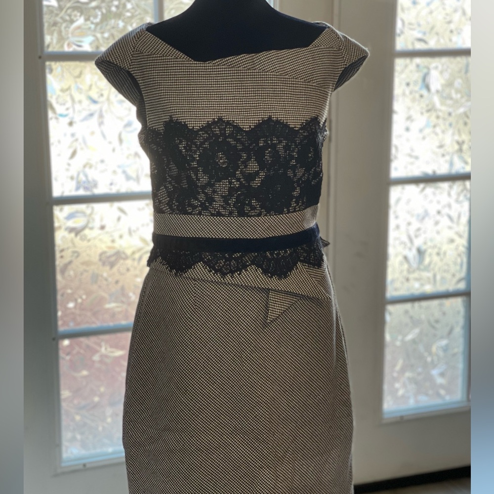 Black and White Lace Dress